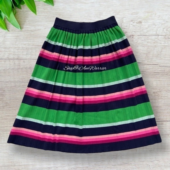 Ted Baker NWT multi stripe pleated knit midi skirt *shop@iamwarrior - Picture 6 of 12